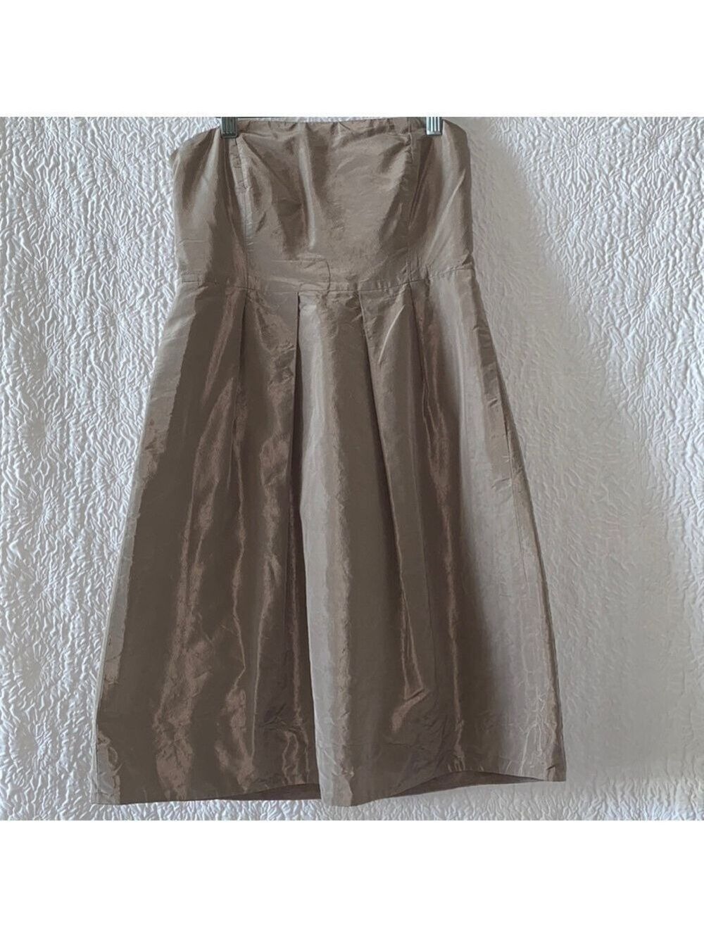 J. CREW Silk Strapless Fit & Flare Pleated Waistline Cocktail Dress